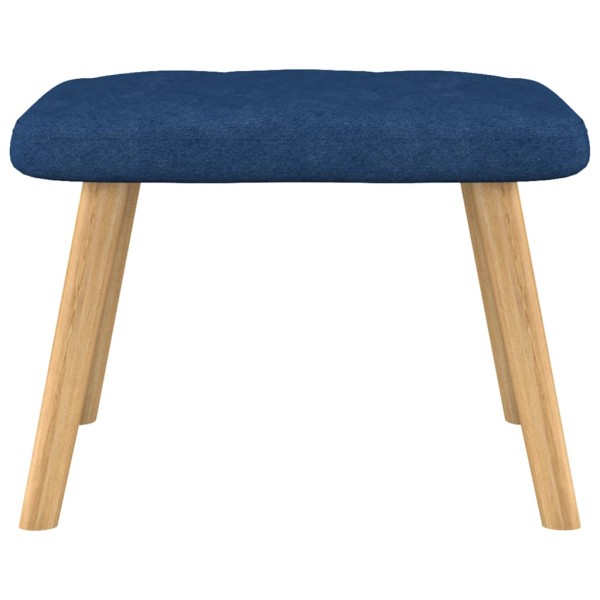 Silla mecedora con reposapiés tela azul Silla mecedora con reposapiés tela azul