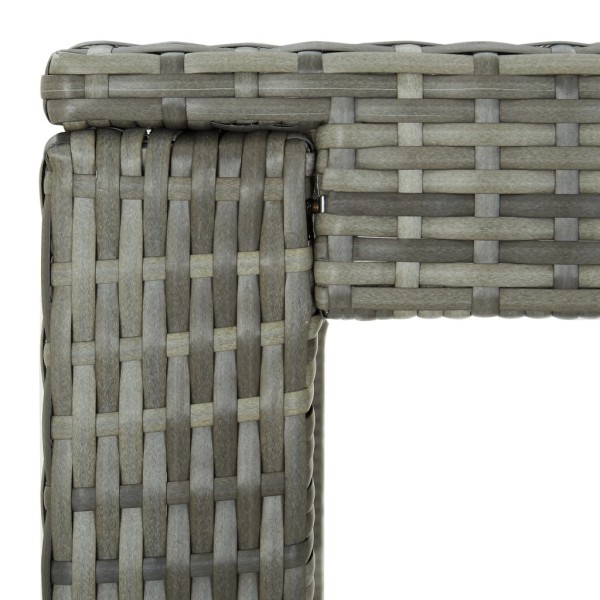 Conjunto de bar para jardín 5 pzas ratán sintético gris cojines Conjunto de bar para jardín 5 pzas ratán sintético gris cojines