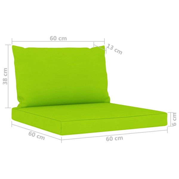Juego de muebles de jardín 9 piezas con cojines verde lima Juego de muebles de jardín 9 piezas con cojines verde lima
