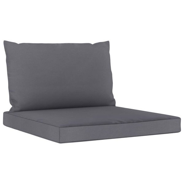 Juego de salón de jardín de 9 pzas con cojines gris antracita Juego de salón de jardín de 9 pzas con cojines gris antracita