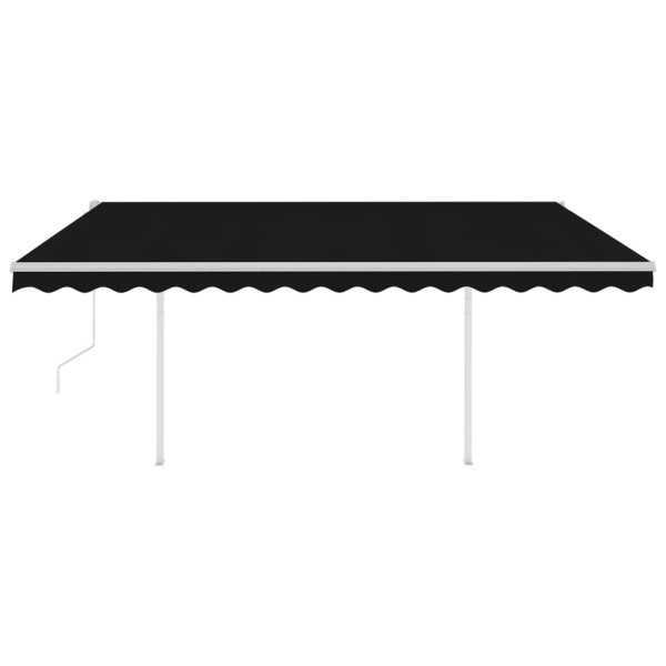 Toldo automático LED sensor de viento gris antracita 4,5x3,5 m Toldo automático LED sensor de viento gris antracita 4,5x3,5 m