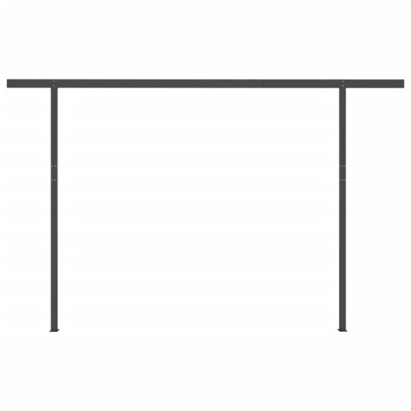 Toldo automático con LED y sensor de viento color crema 4,5x3 m