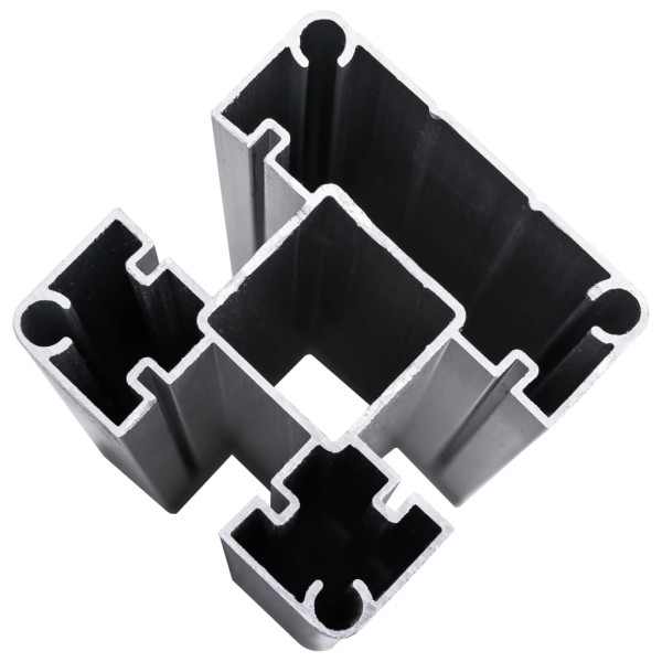Set de paneles de valla WPC negro 1138x(105-186) cm Set de paneles de valla WPC negro 1138x(105-186) cm