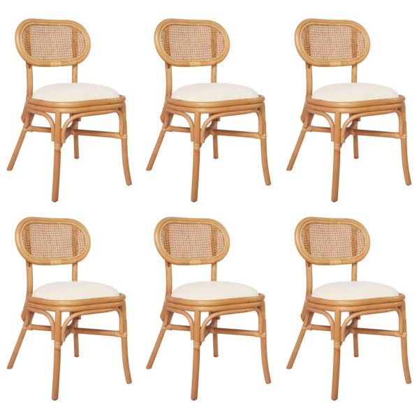 Sillas de comedor 6 unidades lino Sillas de comedor 6 unidades lino