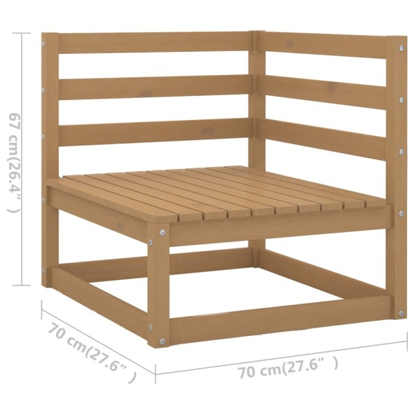 Muebles de jardín 6 piezas marrón miel madera madera de pino Muebles de jardín 6 piezas marrón miel madera madera de pino