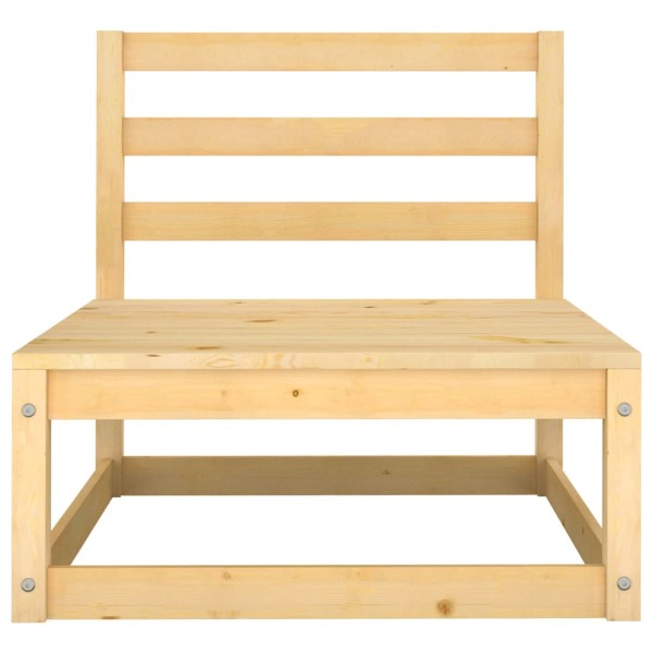 Juego de salón de jardín 3 piezas madera maciza de pino
