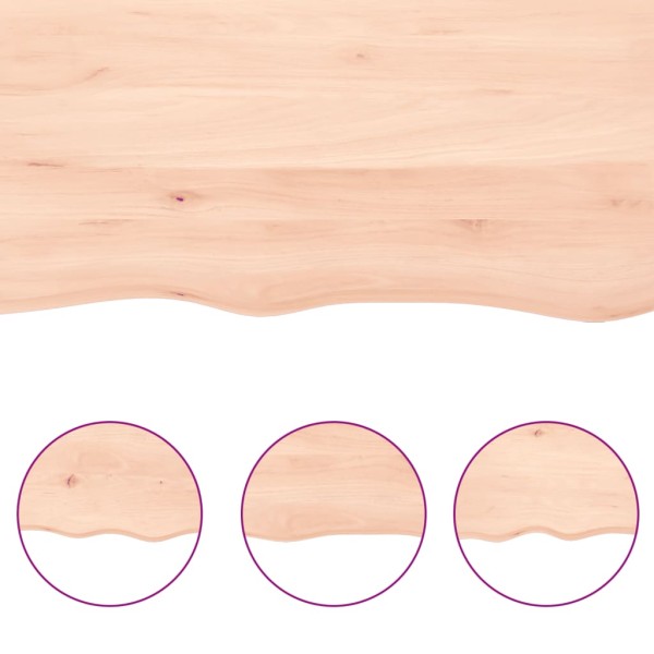 Tablero de mesa madera maciza roble sin tratar 160x50x(2-6) cm