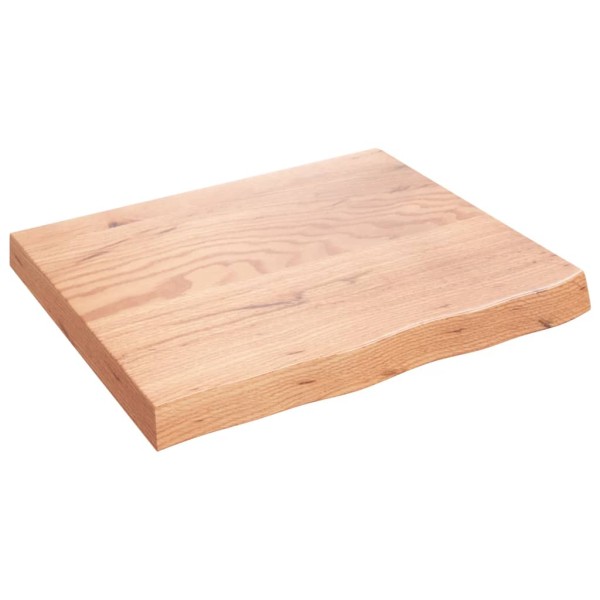 Tablero mesa madera roble tratada marrón claro 60x50x(2-6) cm Tablero mesa madera roble tratada marrón claro 60x50x(2-6) cm