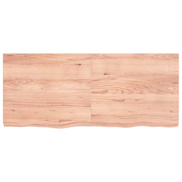 Tablero mesa madera roble tratada marrón claro 140x60x(2-6) cm Tablero mesa madera roble tratada marrón claro 140x60x(2-6) cm