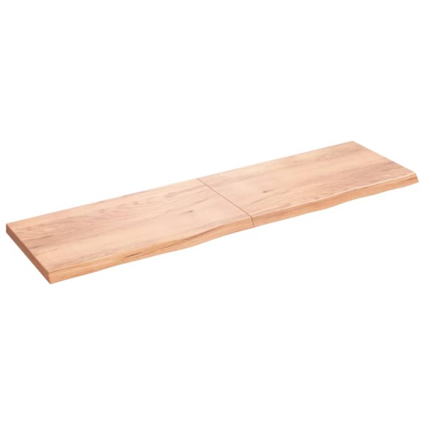 Tablero mesa madera roble tratada marrón claro 220x60x(2-6) cm Tablero mesa madera roble tratada marrón claro 220x60x(2-6) cm