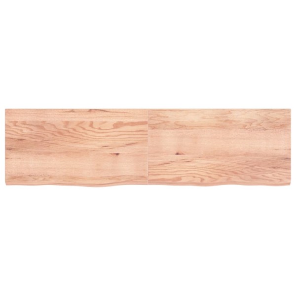 Tablero mesa madera roble tratada marrón claro 220x60x(2-6) cm Tablero mesa madera roble tratada marrón claro 220x60x(2-6) cm