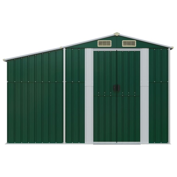 Cobertizo de jardín acero galvanizado verde 277x93x179 cm Cobertizo de jardín acero galvanizado verde 277x93x179 cm