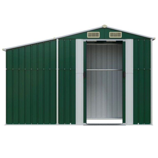 Cobertizo de jardín acero galvanizado verde 277x93x179 cm Cobertizo de jardín acero galvanizado verde 277x93x179 cm