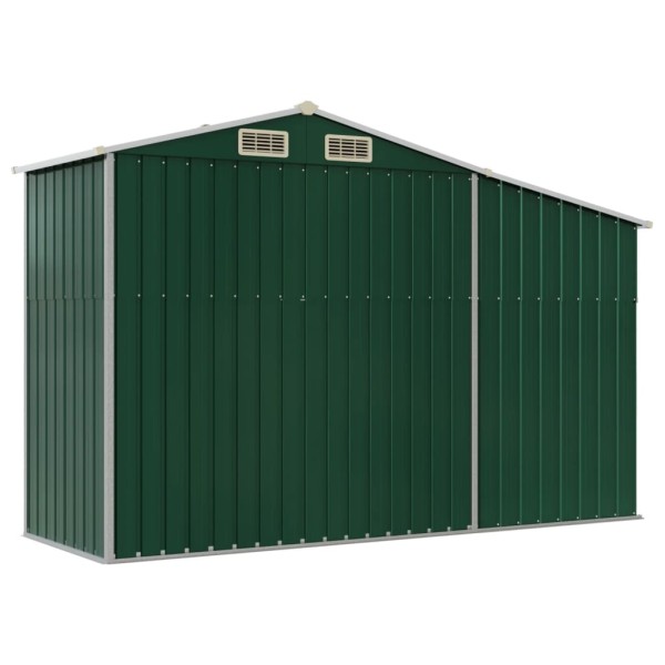 Cobertizo de jardín acero galvanizado verde 277x93x179 cm Cobertizo de jardín acero galvanizado verde 277x93x179 cm