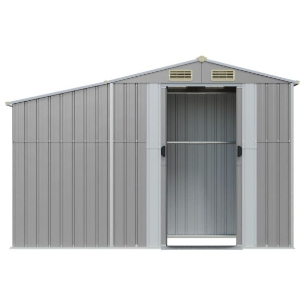 Cobertizo de jardín acero galvanizado gris 277x93x179 cm Cobertizo de jardín acero galvanizado gris 277x93x179 cm