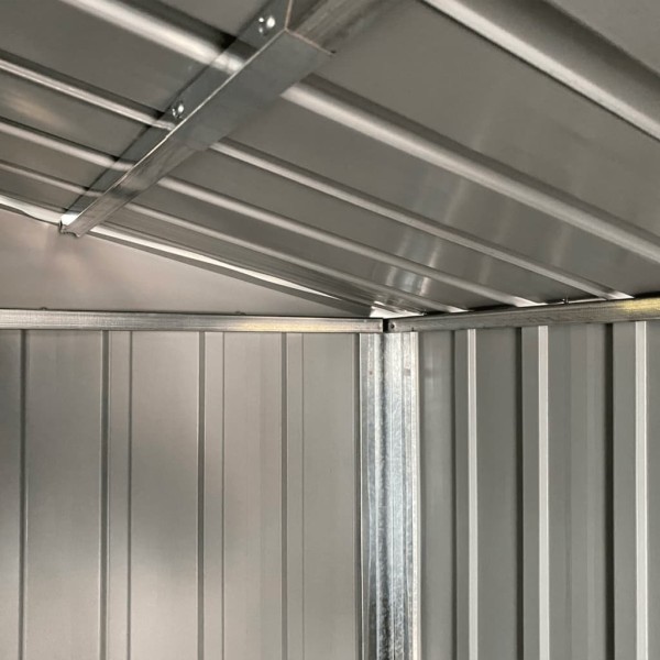 Cobertizo de jardín acero galvanizado gris 277x93x179 cm Cobertizo de jardín acero galvanizado gris 277x93x179 cm
