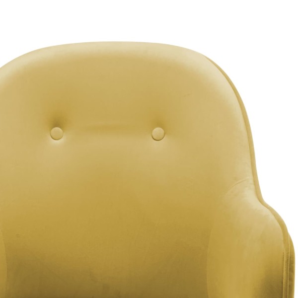 Silla mecedora de terciopelo amarillo mostaza Silla mecedora de terciopelo amarillo mostaza