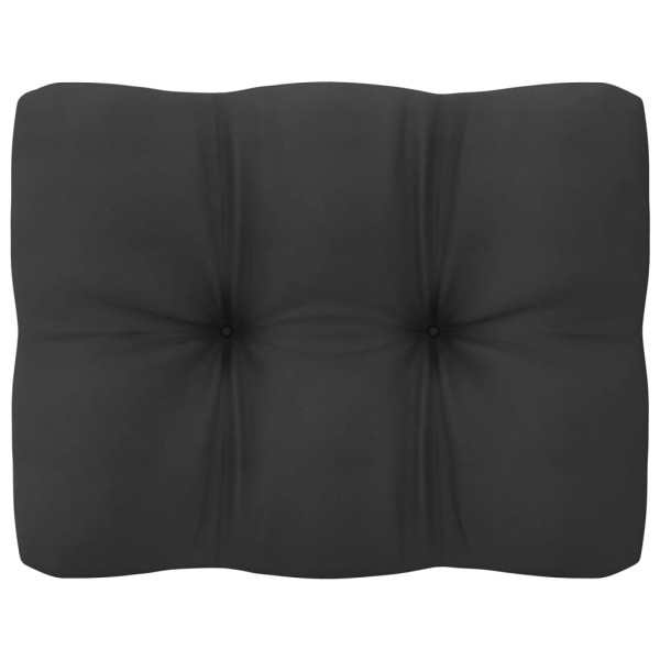 Set de muebles de jardín 7 pzas con cojines madera pino negro Set de muebles de jardín 7 pzas con cojines madera pino negro