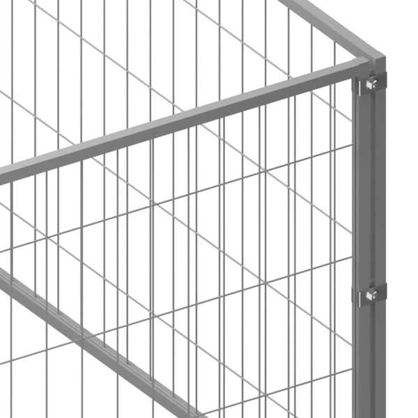 Perrera plateada 8 m² acero Perrera plateada 8 m² acero