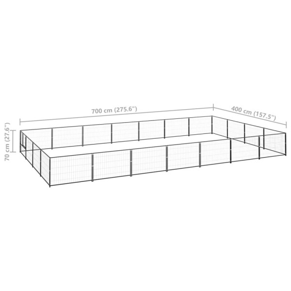 Perrera acero 28 m² negra Perrera acero 28 m² negra