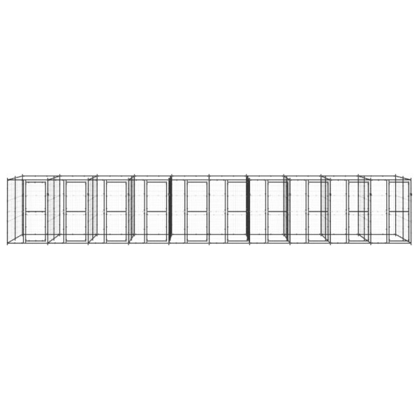 Perrera de exterior de acero 24,2 m²