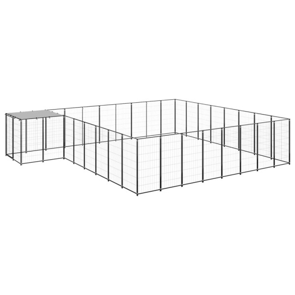 Perrera negra 20,57 m² acero Perrera negra 20,57 m² acero