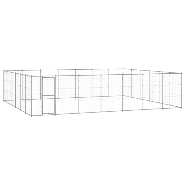 Perrera de exterior de acero galvanizado 50,82 m² Perrera de exterior de acero galvanizado 50,82 m²