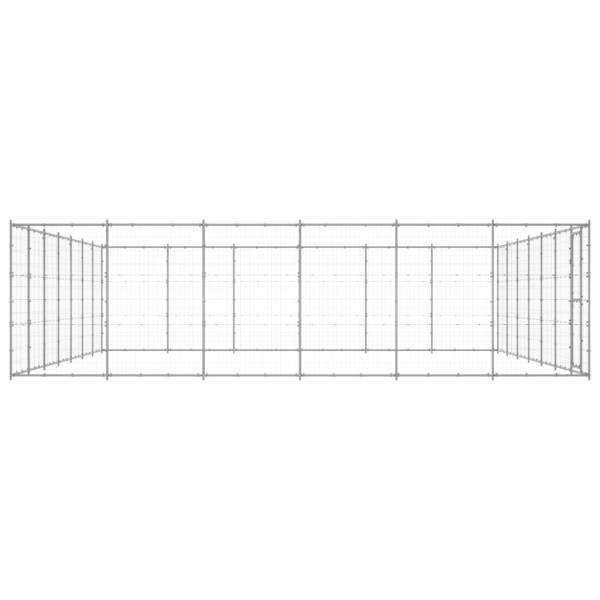 Perrera de exterior de acero galvanizado 50,82 m² Perrera de exterior de acero galvanizado 50,82 m²