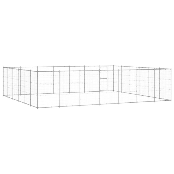 Perrera de exterior de acero galvanizado 50,82 m² Perrera de exterior de acero galvanizado 50,82 m²