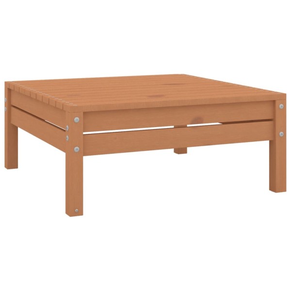 Juego muebles de jardín 9 pzas madera maciza pino marrón miel Juego muebles de jardín 9 pzas madera maciza pino marrón miel