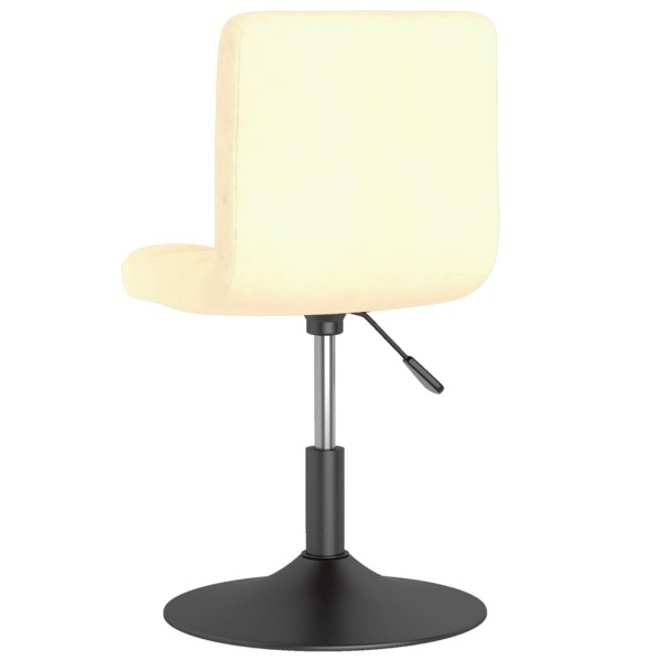 Sillas de comedor giratorias 4 unidades terciopelo crema