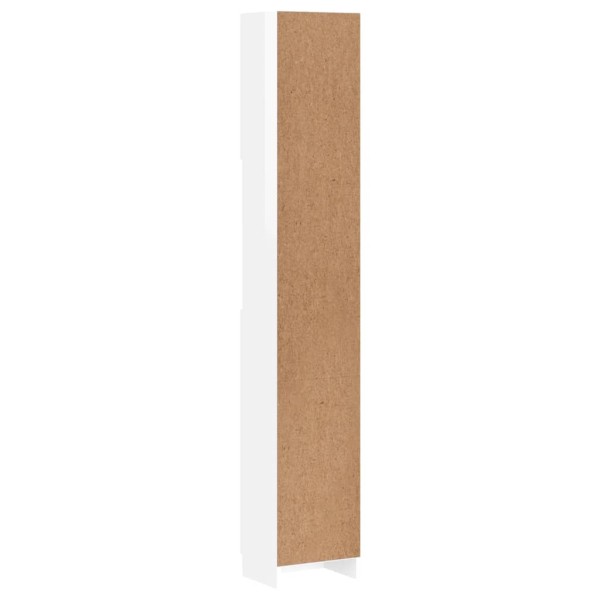 Armario baño madera contrachapada blanco brillo 32x25,5x190 cm Armario baño madera contrachapada blanco brillo 32x25,5x190 cm
