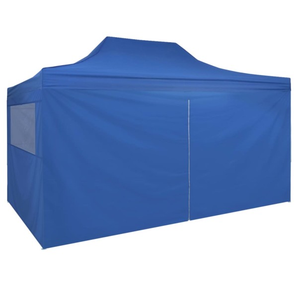 Carpa pleglable Pop-up con 4 paredes 3x4,5 m azul Carpa pleglable Pop-up con 4 paredes 3x4,5 m azul
