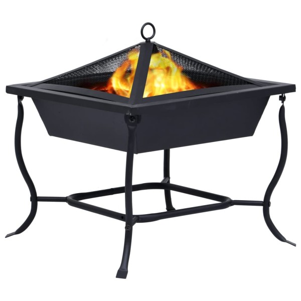 Brasero de acero negro 42x42x45 cm Brasero de acero negro 42x42x45 cm