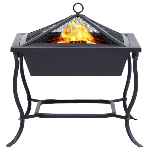 Brasero de acero negro 42x42x45 cm Brasero de acero negro 42x42x45 cm