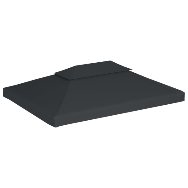 Toldo de cenador 2 niveles 310 g/m² 4x3 m gris antracita Toldo de cenador 2 niveles 310 g/m² 4x3 m gris antracita
