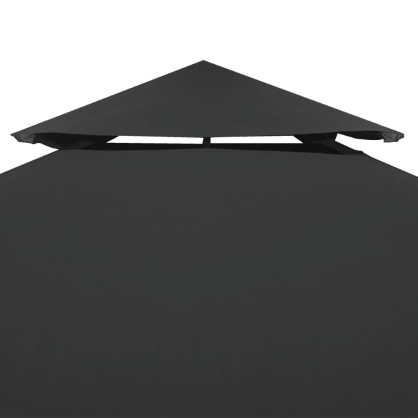 Toldo de cenador 2 niveles 310 g/m² 4x3 m gris antracita Toldo de cenador 2 niveles 310 g/m² 4x3 m gris antracita