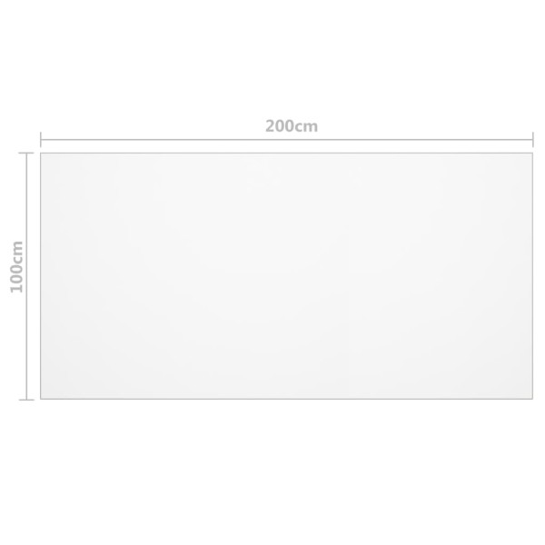 Protector de mesa PVC transparente 200x100 cm 1,6 mm Protector de mesa PVC transparente 200x100 cm 1,6 mm