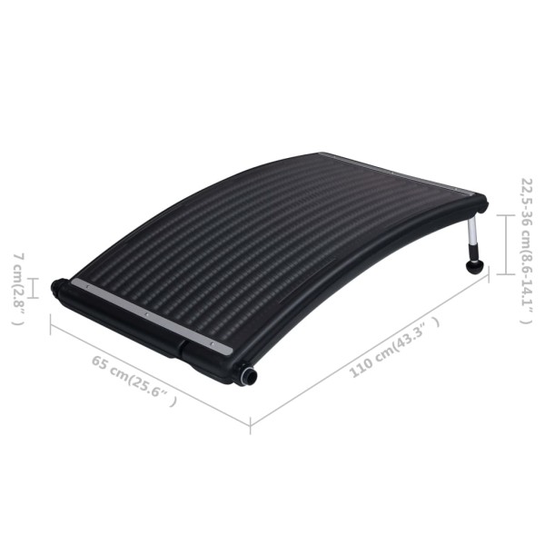 Panel calefactor solar para piscina curvada 110x65 cm Panel calefactor solar para piscina curvada 110x65 cm