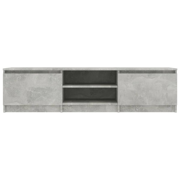Mueble de TV madera contrachapada gris hormigón 140x40x35,5 cm Mueble de TV madera contrachapada gris hormigón 140x40x35,5 cm