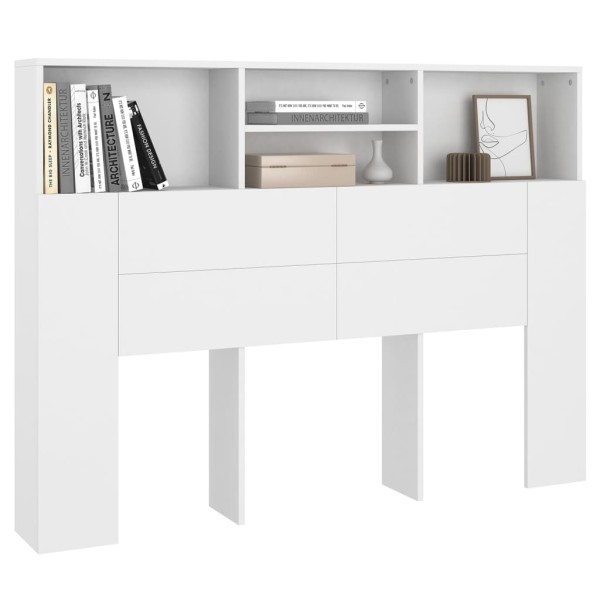 Mueble cabecero blanco 140x19x103,5 cm Mueble cabecero blanco 140x19x103,5 cm