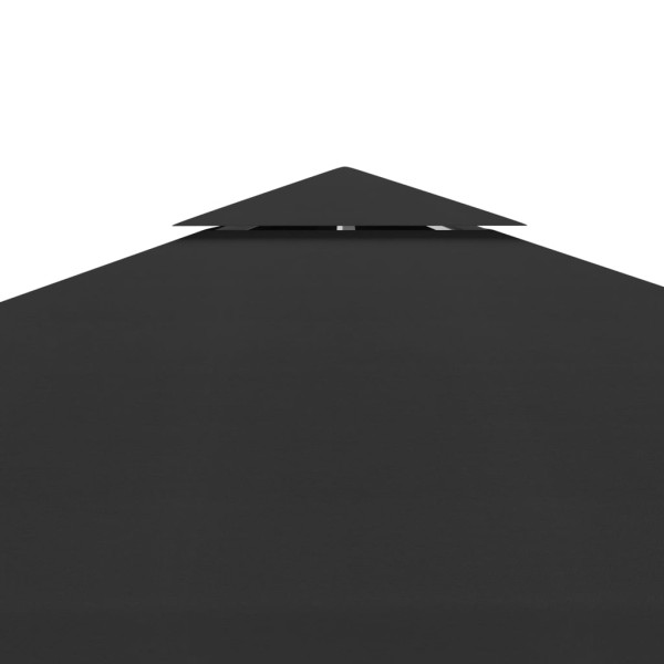 Toldo de cenador 2 niveles 310 g/m² 3x3 m negro Toldo de cenador 2 niveles 310 g/m² 3x3 m negro