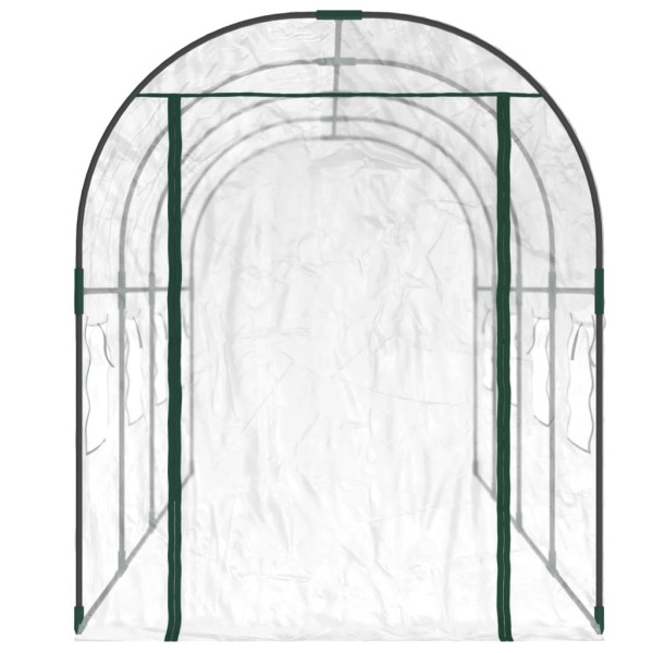 Invernadero PVC acero pintado polvo transparente 160x400x190cm Invernadero PVC acero pintado polvo transparente 160x400x190cm