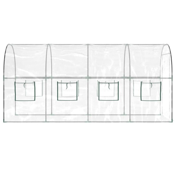 Invernadero PVC acero pintado polvo transparente 160x400x190cm Invernadero PVC acero pintado polvo transparente 160x400x190cm