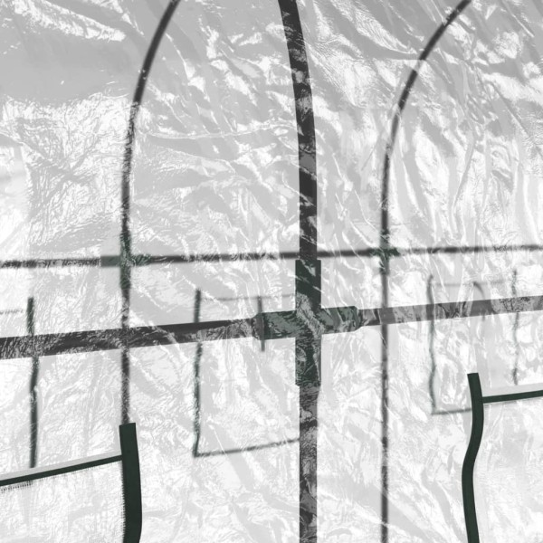 Invernadero PVC acero pintado polvo transparente 160x400x190cm Invernadero PVC acero pintado polvo transparente 160x400x190cm