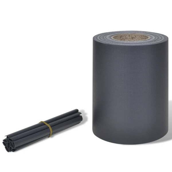 Panel de valla de PVC gris oscuro 70x0,19 m Panel de valla de PVC gris oscuro 70x0,19 m