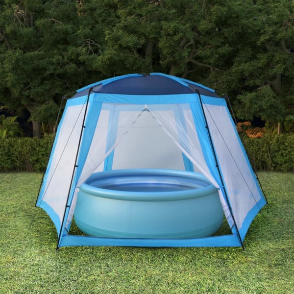 Carpa para piscina de tela azul 660x580x250 cm Carpa para piscina de tela azul 660x580x250 cm