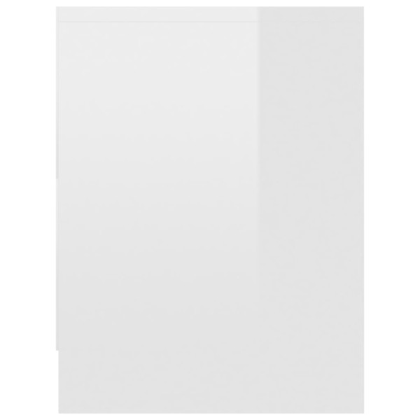 Mesitas de noche 2 uds contrachapada blanco brillo 40x30x40 cm