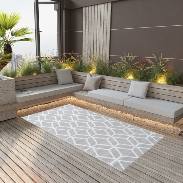 Alfombra de exterior PP gris 190x290 cm Alfombra de exterior PP gris 190x290 cm