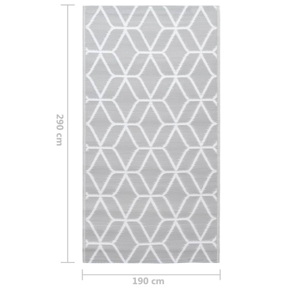 Alfombra de exterior PP gris 190x290 cm Alfombra de exterior PP gris 190x290 cm